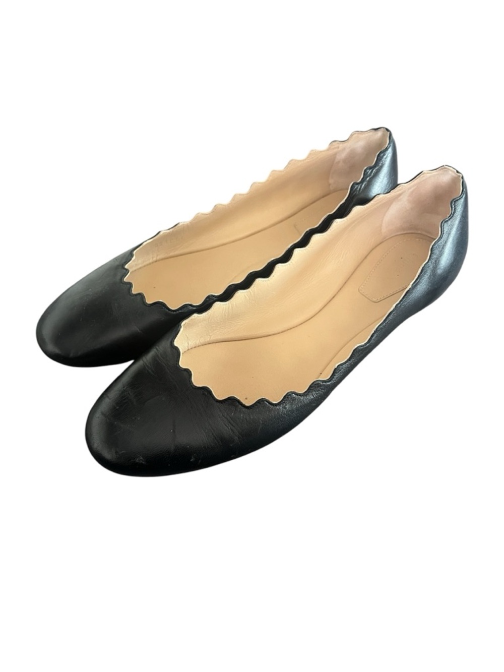 Chloe Scalloped Ballerina Flats 38 1/2